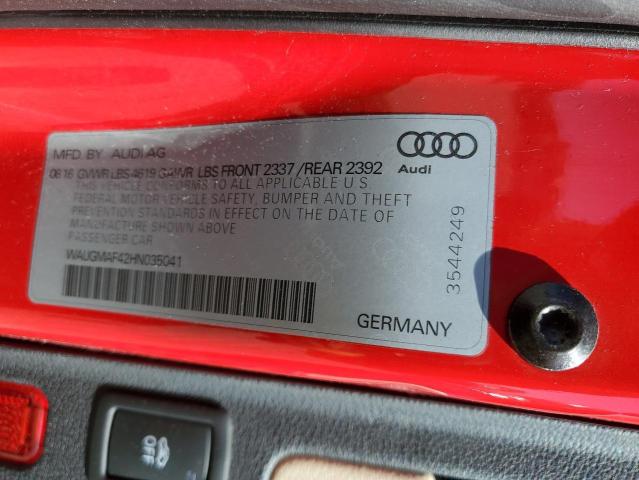 2017 AUDI A4 ULTRA P - WAUGMAF42HN035041