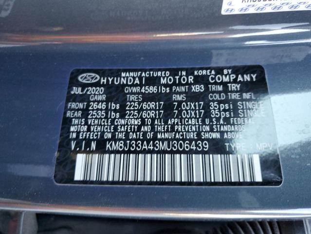 2021 HYUNDAI TUCSON LIM - KM8J33A43MU306439
