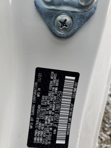 2022 SUBARU BRZ LIMITE JF1ZDBF12N8702259