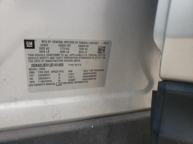 2018 CHEVROLET EQUINOX LT - 2GNAXJEV1J6141458