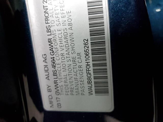 2017 AUDI A3 PREMIUM - WAUB8GFF0H1065262