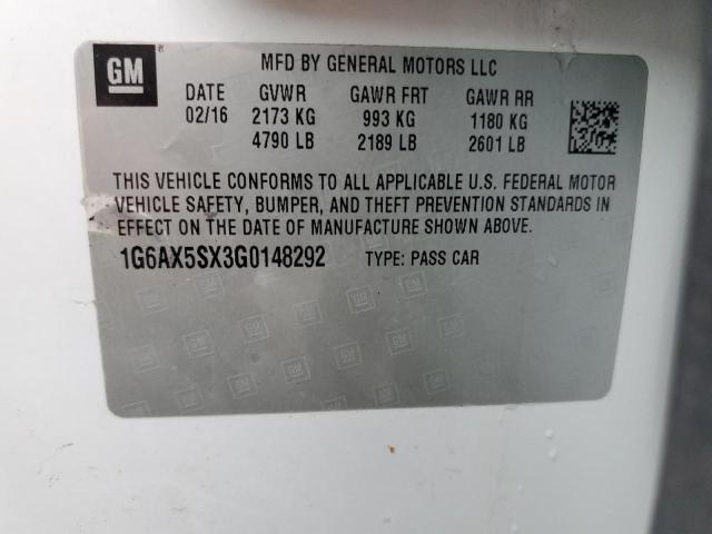 2016 CADILLAC CTS LUXURY - 1G6AX5SX3G0148292