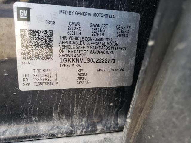 2018 GMC ACADIA ALL 1GKKNVLS0JZ222771