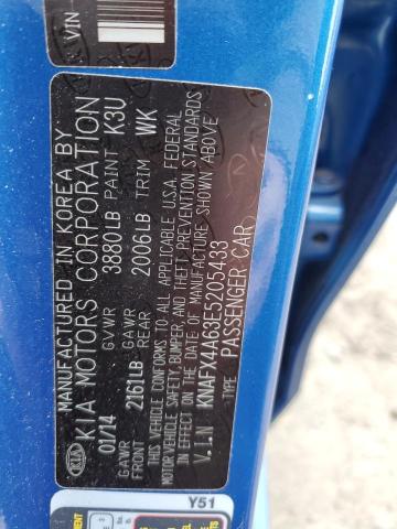 KNAFX4A63E5205433 KIA FORTE LX