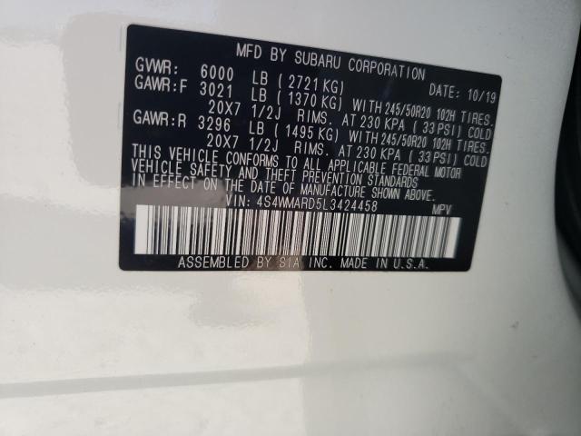 4S4WMARD5L3424458 Subaru Ascent Touring