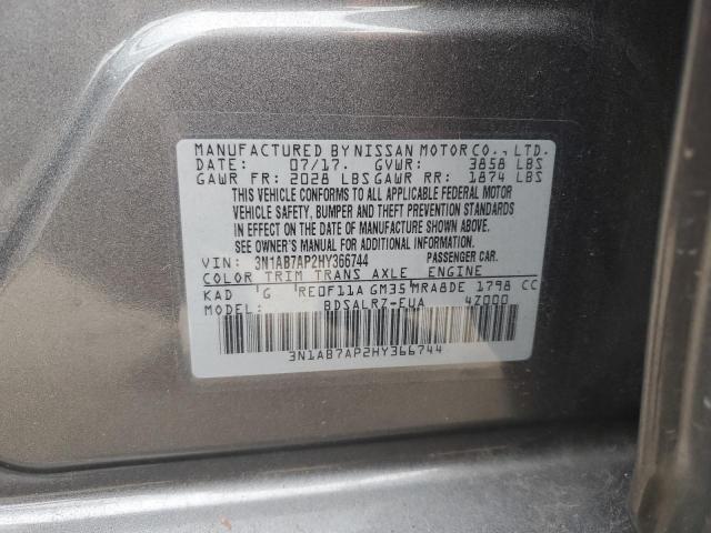 2017 NISSAN SENTRA S 3N1AB7AP2HY366744