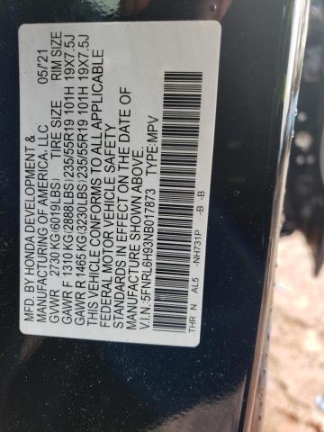 2022 HONDA ODYSSEY EL - 5FNRL6H93NB017873