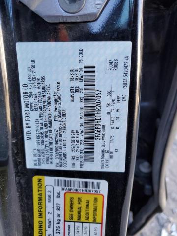 2017 FORD FUSION SE - 3FA6P0HD1HR207057