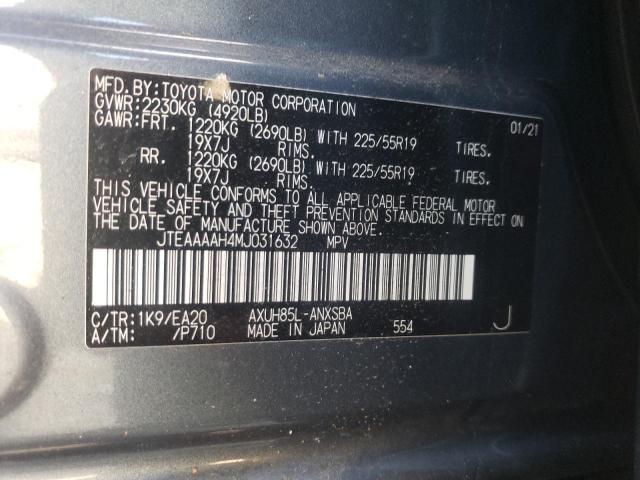 2021 TOYOTA VENZA LE - JTEAAAAH4MJ031632