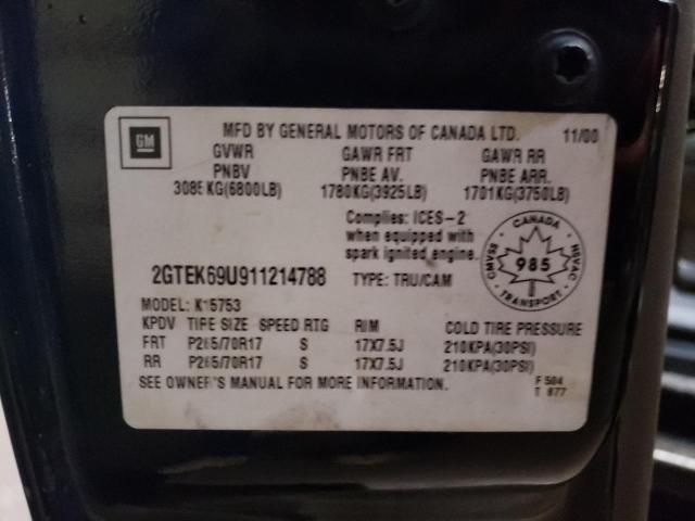 2GTEK69U911214788 GMC Sierra K1500 C3