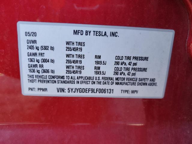 5YJYGDEF9LF006131 Tesla Model Y  10