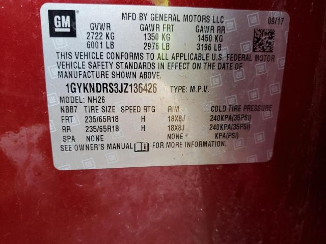 1GYKNDRS3JZ136426 Cadillac XT5 LUXURY