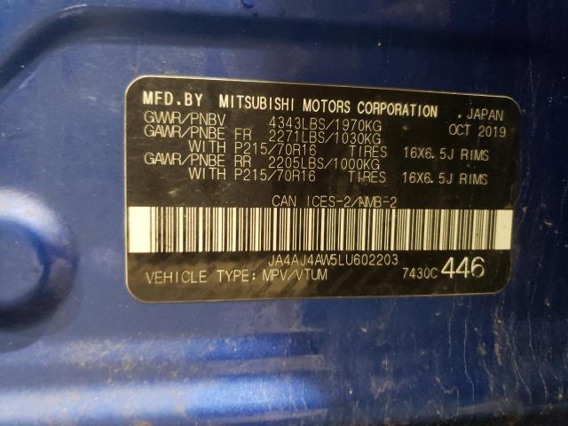 2020 MITSUBISHI RVR SE JA4AJ4AW5LU602203