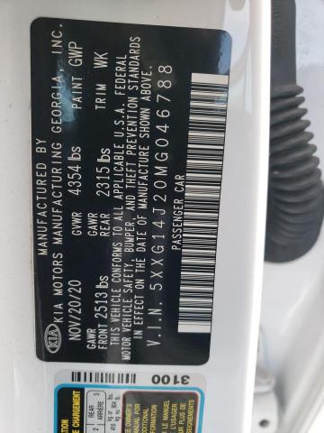 5XXG14J20MG046788 KIA K5