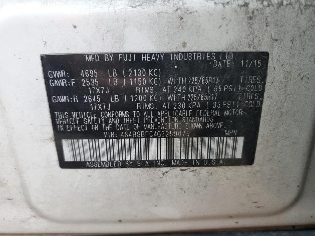 4S4BSBFC4G3259076 Subaru Outback 2.5i Premium