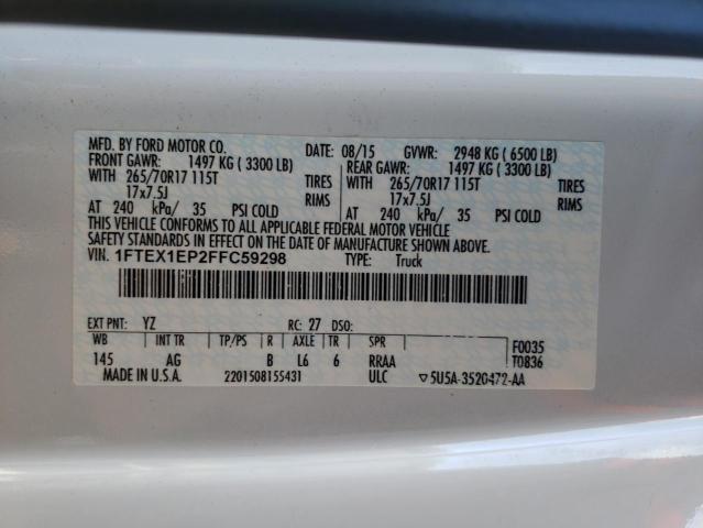 2015 FORD F150 XL - 1FTEX1EP2FFC59298