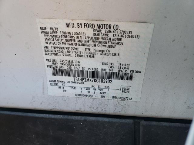 2019 FORD TAURUS POL - 1FAHP2MK7KG105902