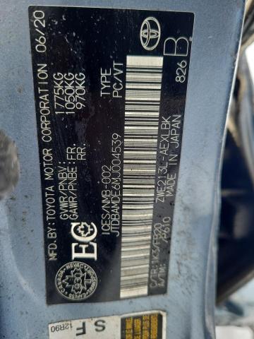 2021 TOYOTA COROLLA - JTDBAMDE6MJ004539