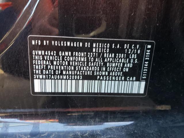 2017 VOLKSWAGEN GOLF ALLTR - 3VWH17AU6HM520963