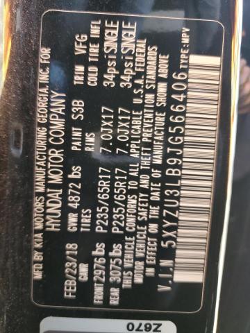 5XYZU3LB9JG566406 Hyundai SANTA FE SPORT