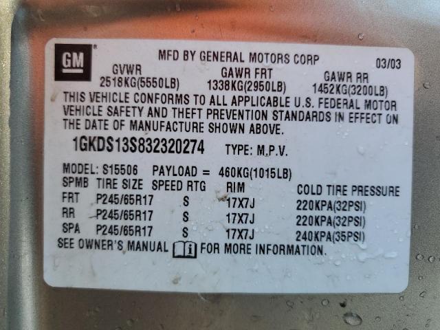 1GKDS13S832320274 GMC Envoy