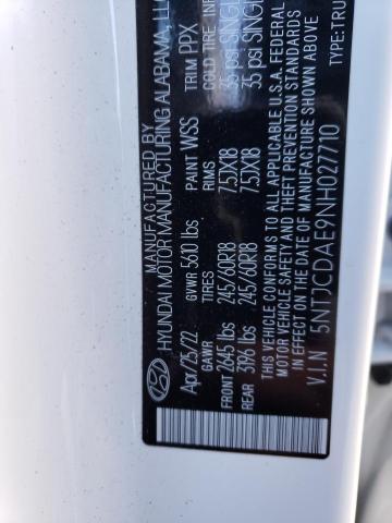 2022 HYUNDAI SANTA CRUZ - 5NTJCDAE9NH027710
