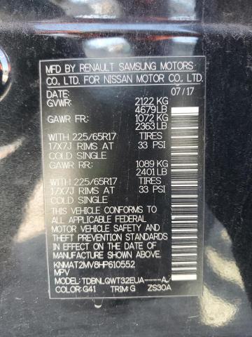 KNMAT2MV8HP610552 Nissan ROGUE S