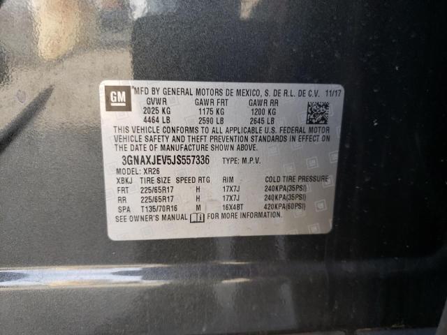 2018 CHEVROLET EQUINOX LT 3GNAXJEV5JS557336