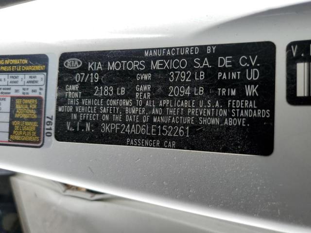 2020 KIA FORTE FE 3KPF24AD6LE152261
