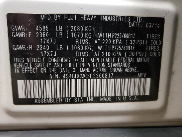 4S4BRCMC5E3300817 Subaru Outback 2.5i Limited