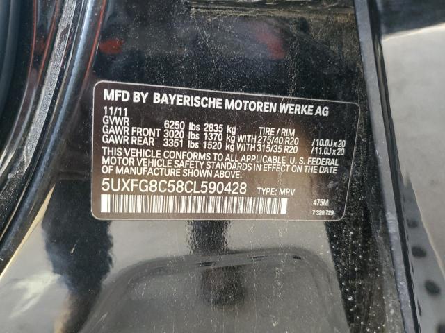 5UXFG8C58CL590428 BMW X6 Xdrive50i
