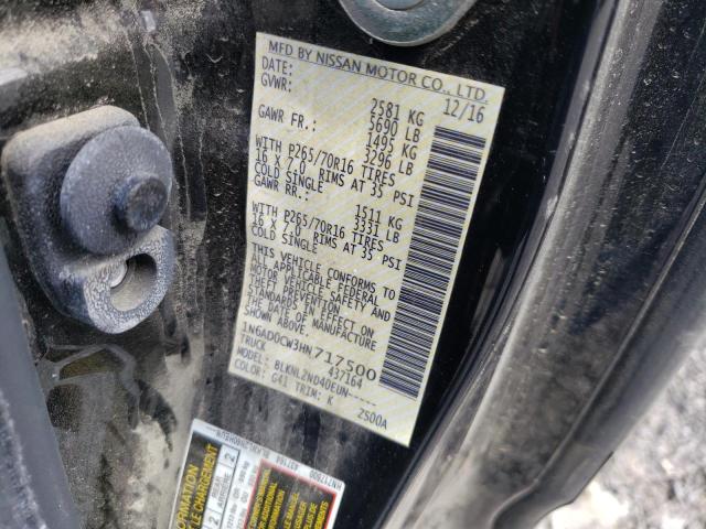 2017 NISSAN FRONTIER S - 1N6AD0CW3HN717500