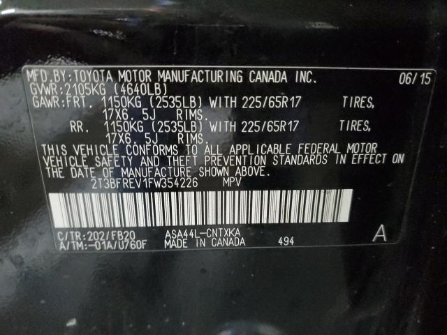 2015 TOYOTA RAV4 LE 2T3BFREV1FW354226