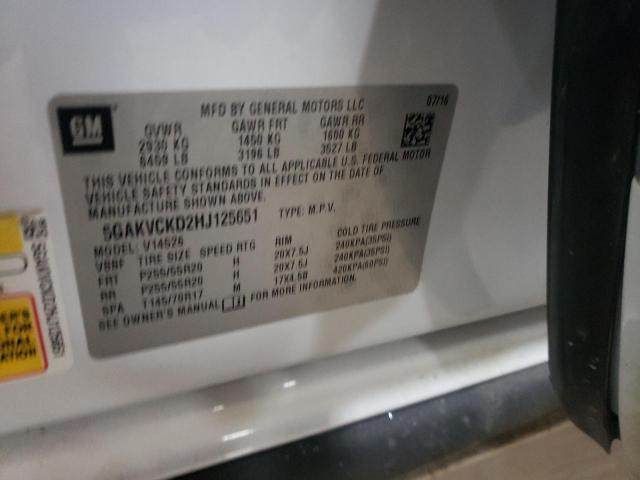 2017 BUICK ENCLAVE - 5GAKVCKD2HJ125651