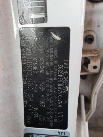 KNAFX5A81E5246392 KIA FORTE EX