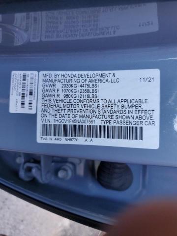 2022 HONDA ACCORD SPO - 1HGCV1F45NA007561
