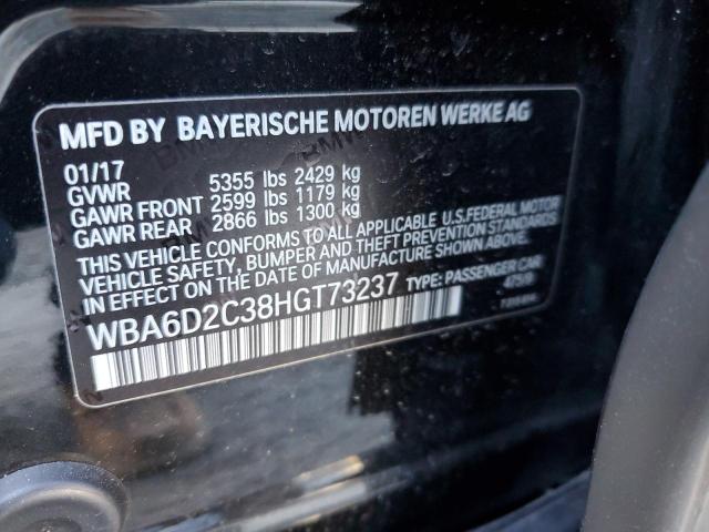 2017 BMW 640 XI GRA - WBA6D2C38HGT73237