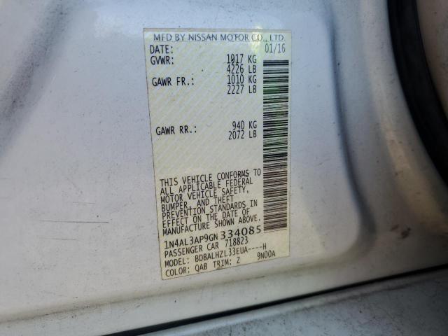 1N4AL3AP9GN334085 Nissan ALTIMA 2.5