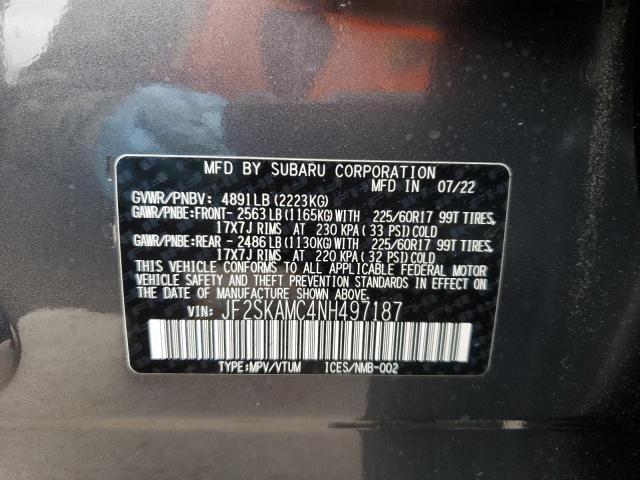 2022 SUBARU FORESTER W JF2SKAMC4NH497187