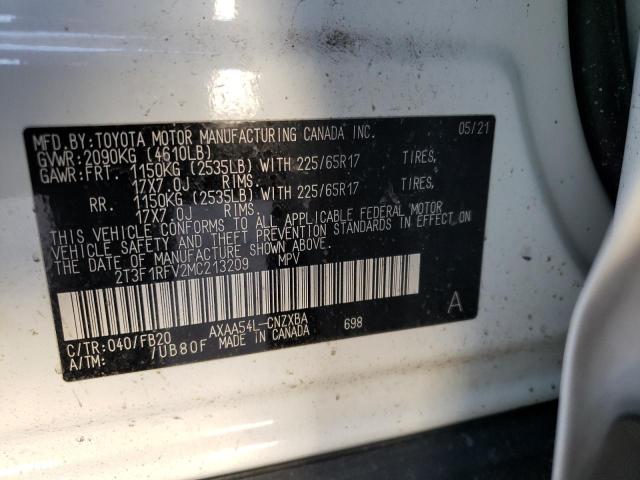 2021 TOYOTA RAV4 LE 2T3F1RFV2MC213209