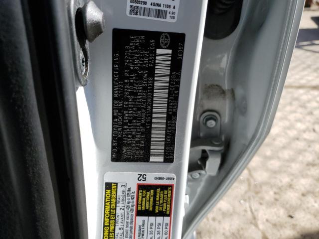 4T1G11AK2NU011398 Toyota Camry SE 10