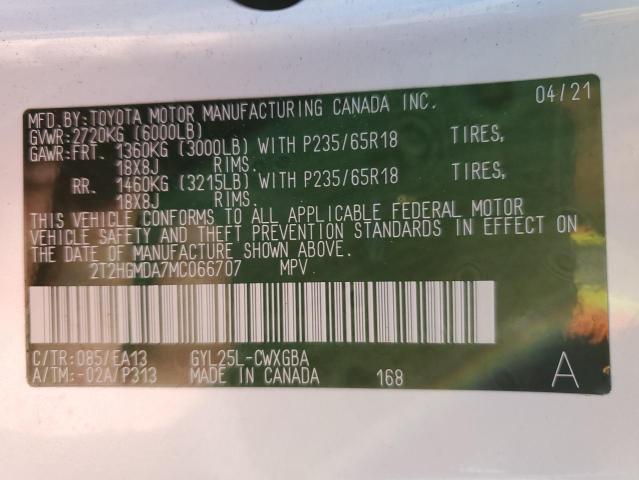 2021 LEXUS RX 450H - 2T2HGMDA7MC066707