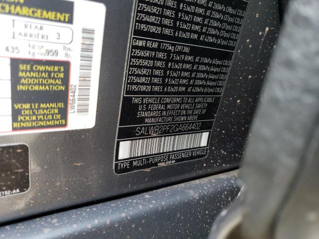 SALWR2PF2GA664402 Land Rover Range Rover Sport Hse