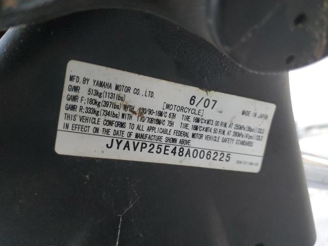 2008 YAMAHA XVS1300 CT JYAVP25E48A006225