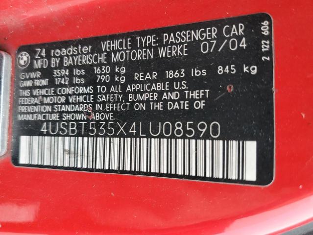4USBT535X4LU08590 BMW Z4 3.0