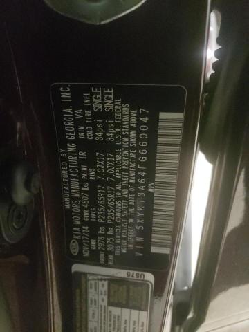 5XYKT3A64FG660047 KIA SORENTO LX