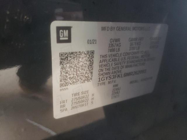 2021 CADILLAC ESCALADE S - 1GYS3FKL6MR262093