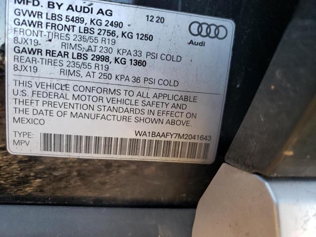 2021 AUDI Q5 PREMIUM - WA1BAAFY7M2041643