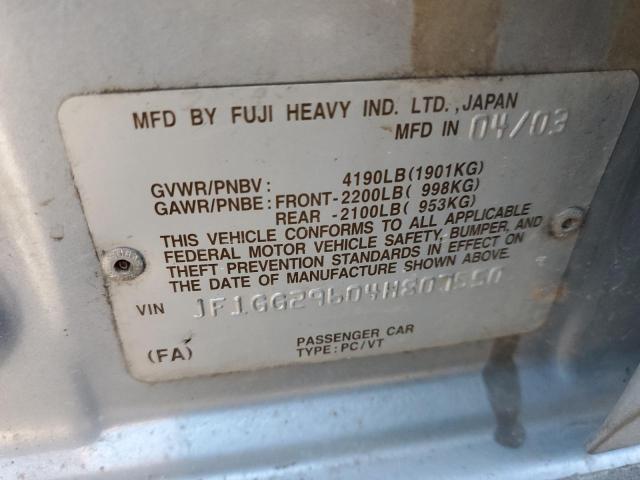 JF1GG29604H807550 Subaru Impreza Wrx