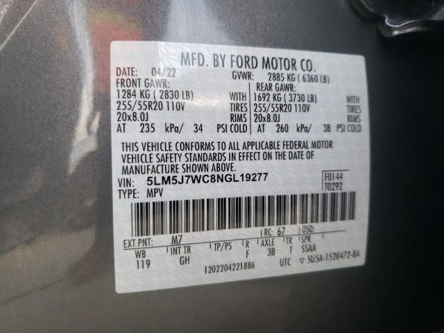 2022 LINCOLN AVIATOR RE - 5LM5J7WC8NGL19277